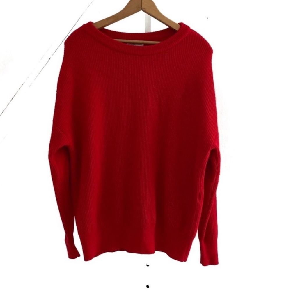 Lovers+Friends Red Ribbed Sweater